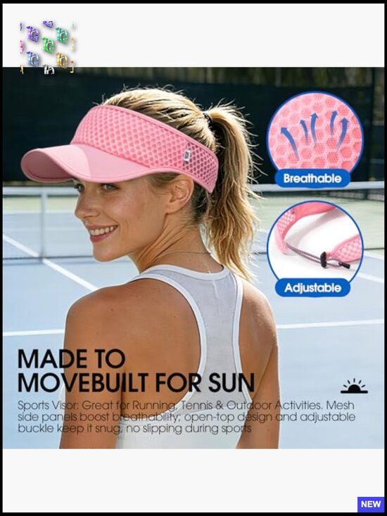 Wide Brim Sun Visor Quick Dry Adjustable Lightweight Outdoor Sports Hat